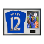 Mikel John Obi Signed Chelsea Shirt Classic Frame (ACG Cert)