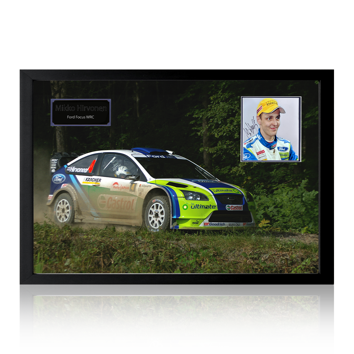 Mikko Hirvonen Ford Focus WRC Signed Iconic Frame