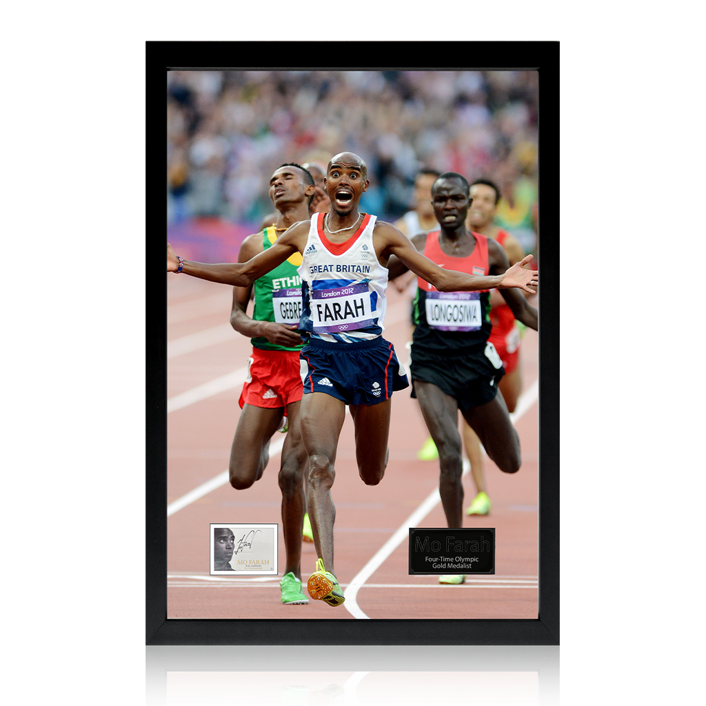 Mo Farah Signed Image Iconic Frame