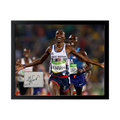 Mo Farah Signed Cut Deluxe Mount Frame