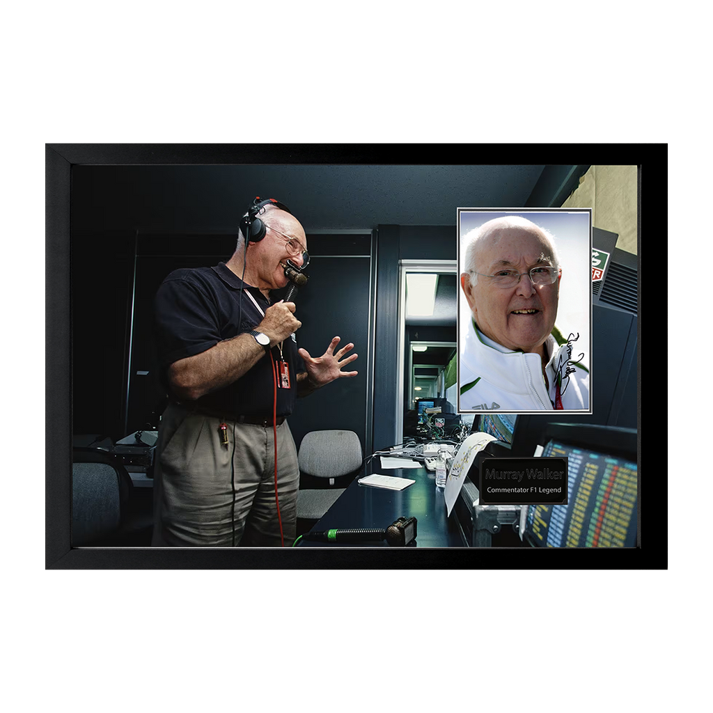 Murray Walker F1 Signed Image Iconic Frame (ACG Cert)