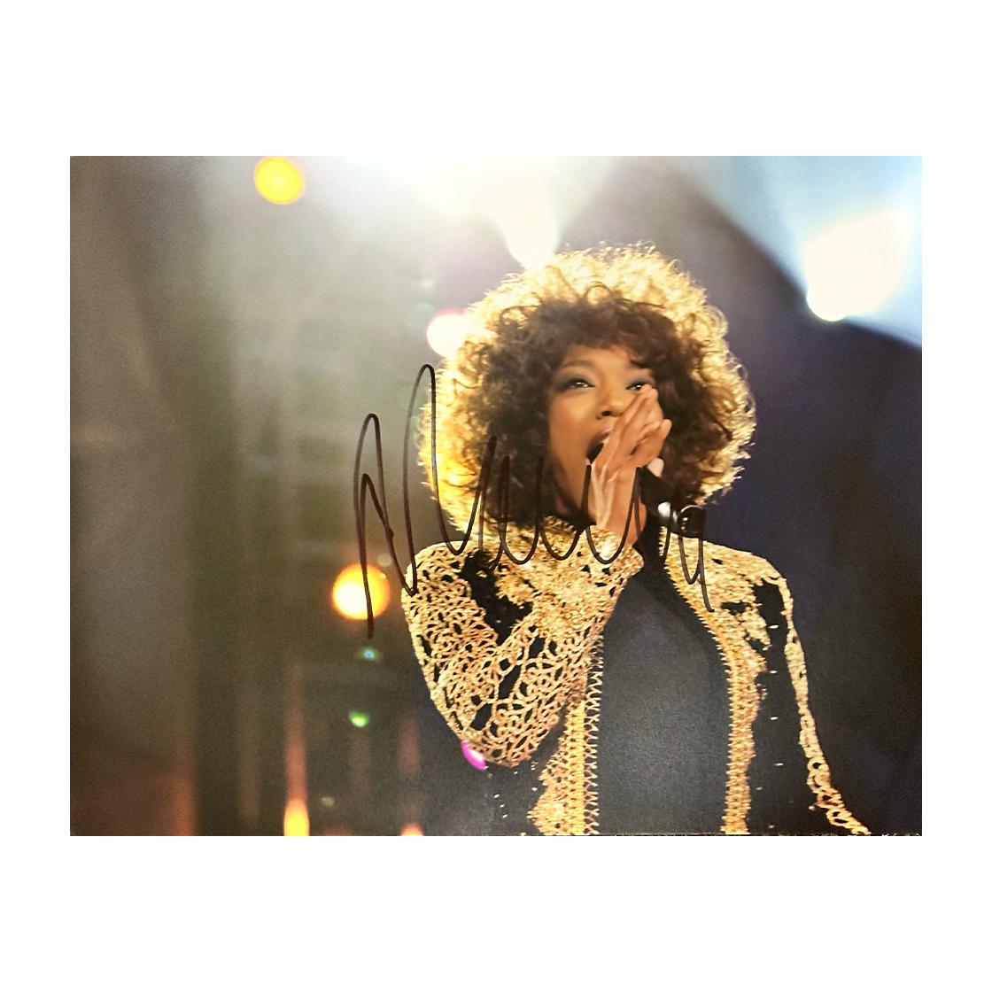Naomi Ackie Signed I Wanna Dance With Somebody 10x8 Image
