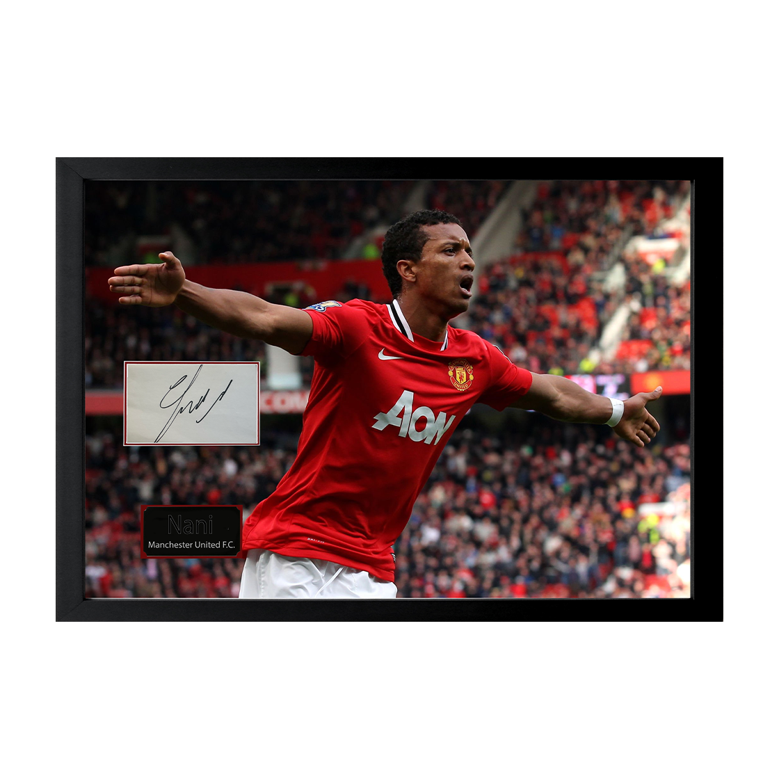 Nani Signed Manchester United Cut Iconic Frame (ACG Cert)