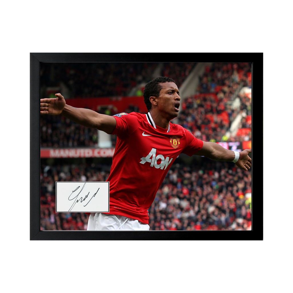 Nani Signed Manchester United Cut Deluxe Mount Frame