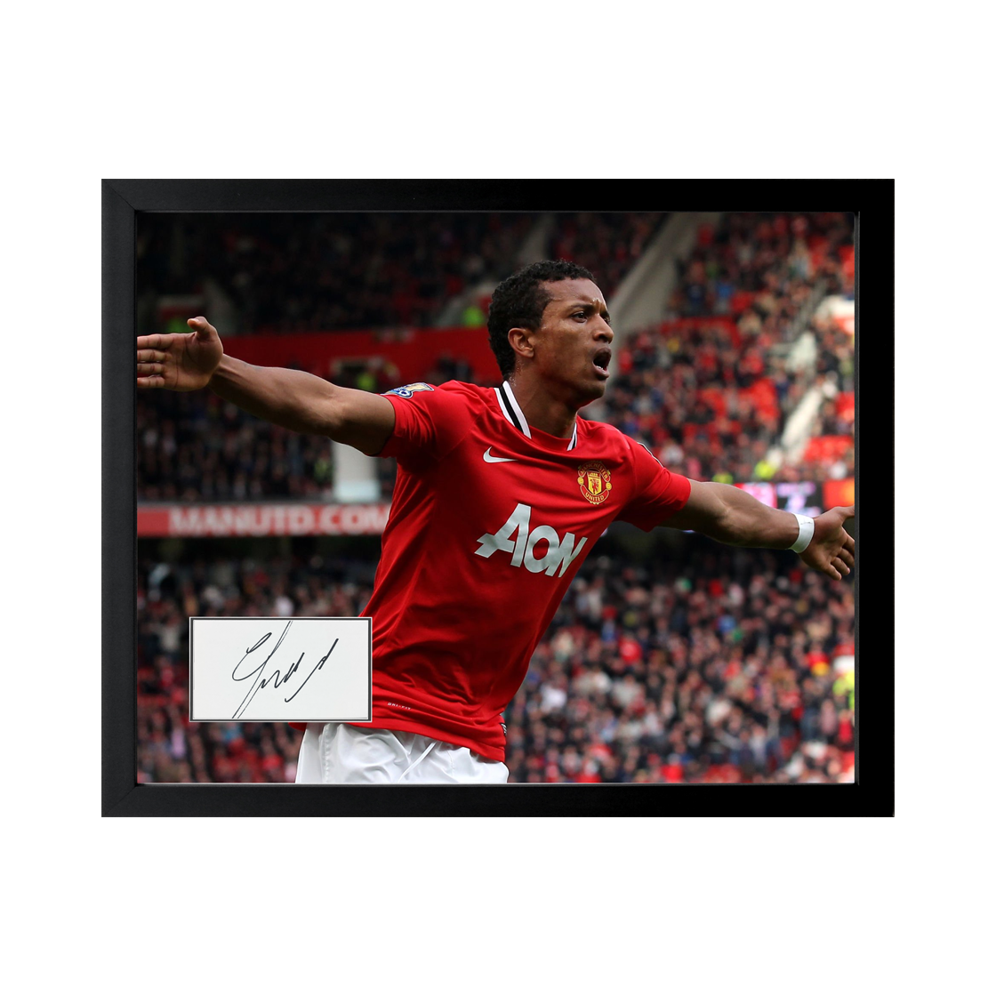 Nani Signed Manchester United Cut Deluxe Mount Frame