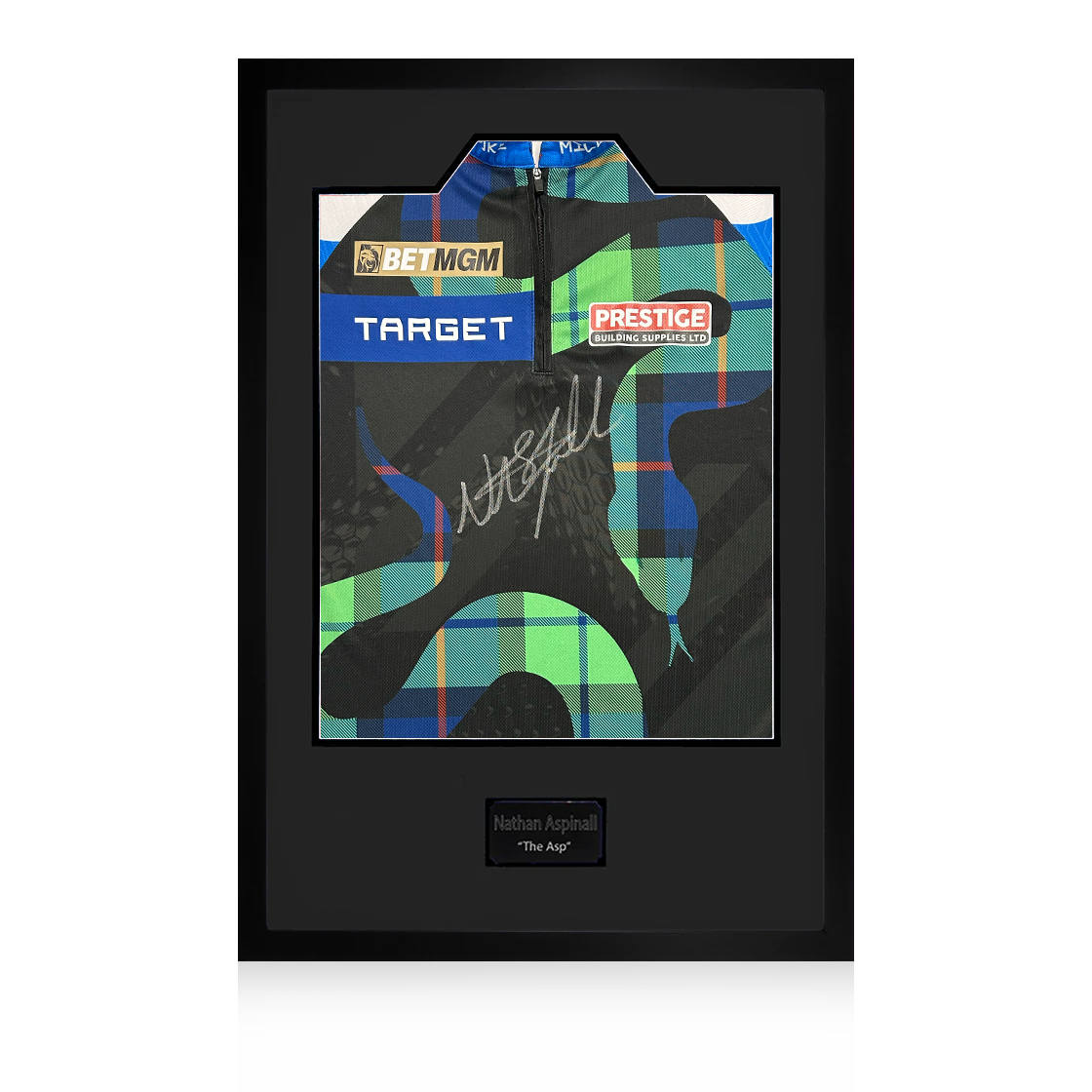 Nathan Aspinall Signed Match Issue Scotland Shirt Premium Frame