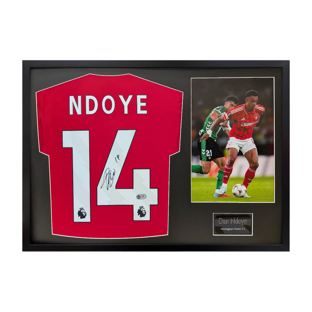 Dan Ndoye Signed Nottingham Forest Shirt Classic Frame (ACG Cert)