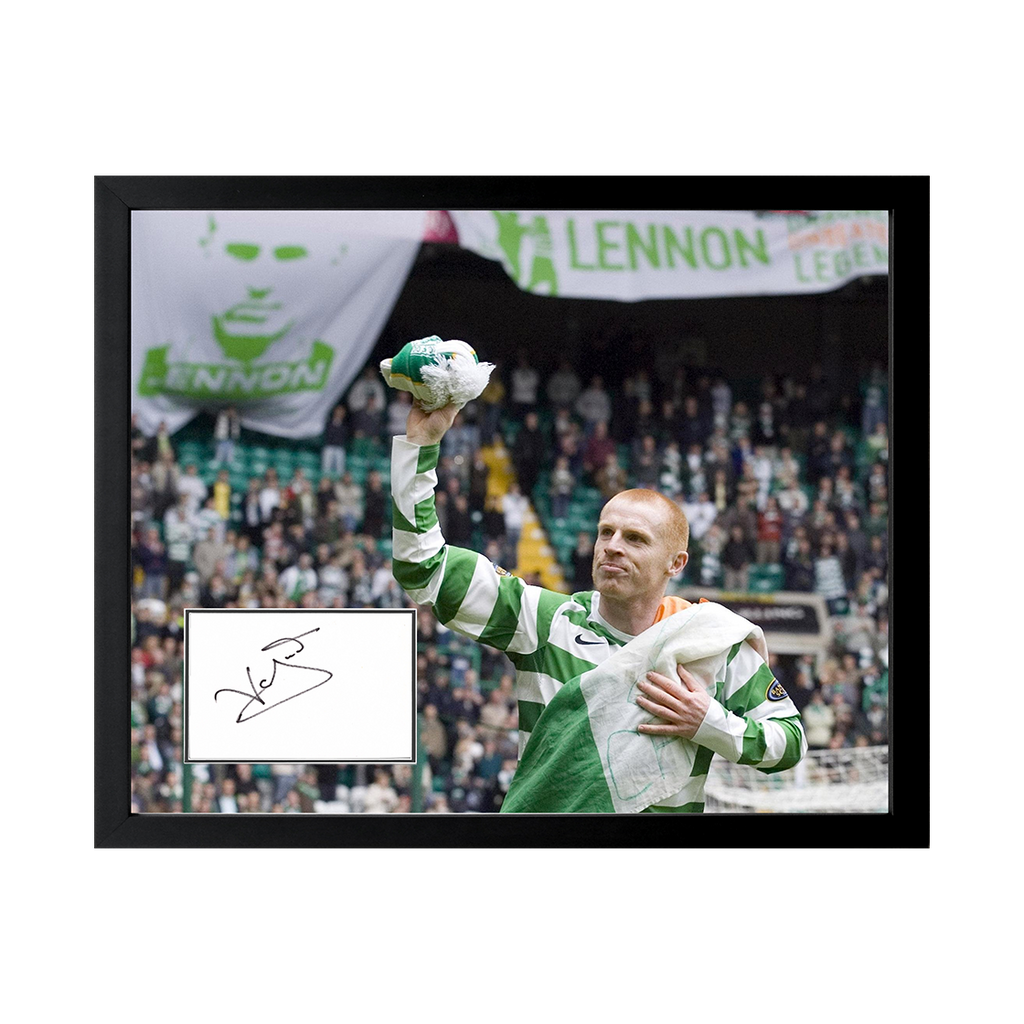 Neil Lennon Signed Celtic Cut Deluxe Mount Frame