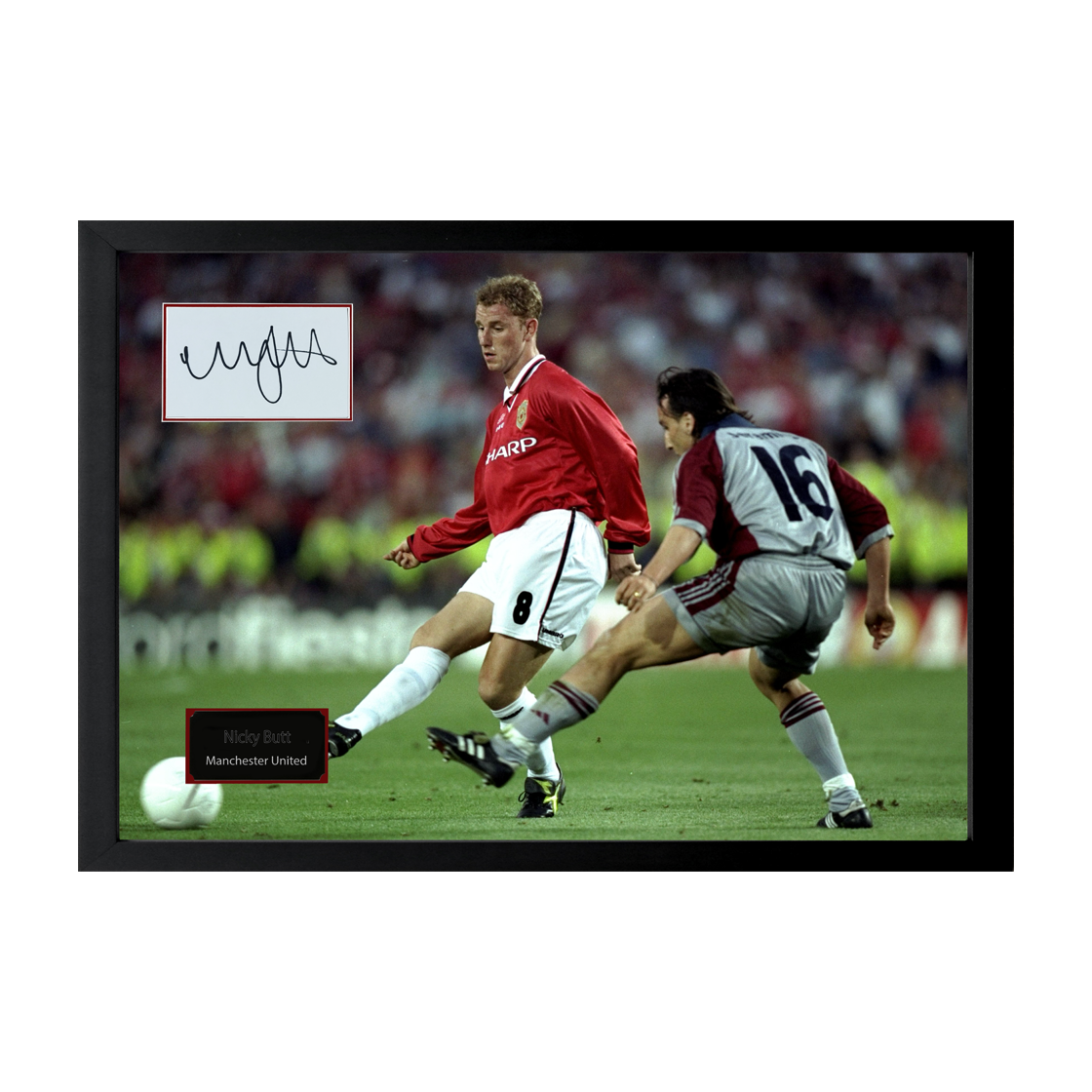 Nicky Butt Signed Manchester United Cut Iconic Frame (ACG Cert)