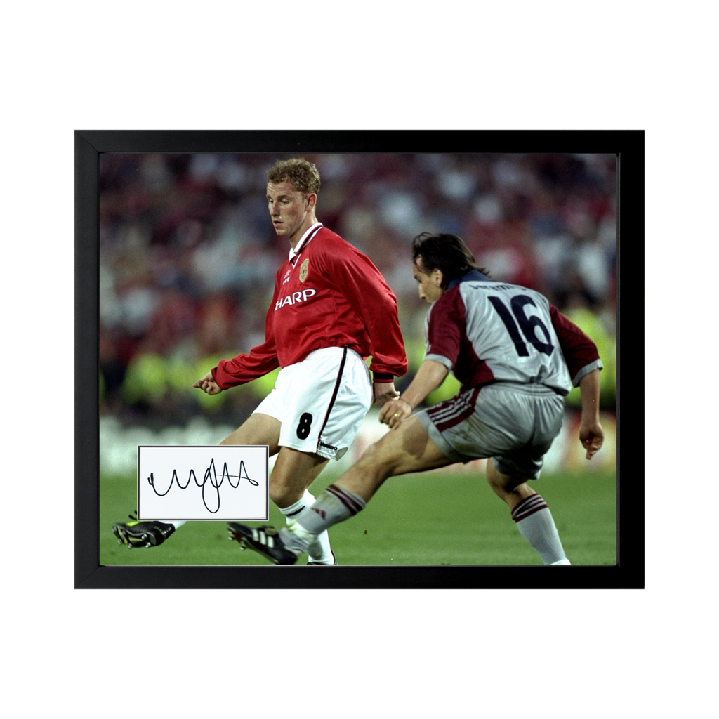 Nicky Butt Signed Manchester United Cut Deluxe Mount Frame