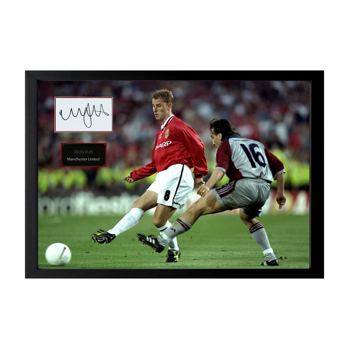 Nicky Butt Signed Manchester United Cut Iconic Frame (ACG Cert)