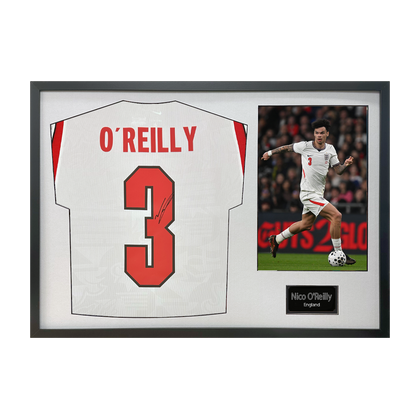 Nico O'Reilly Signed England Classic Frame