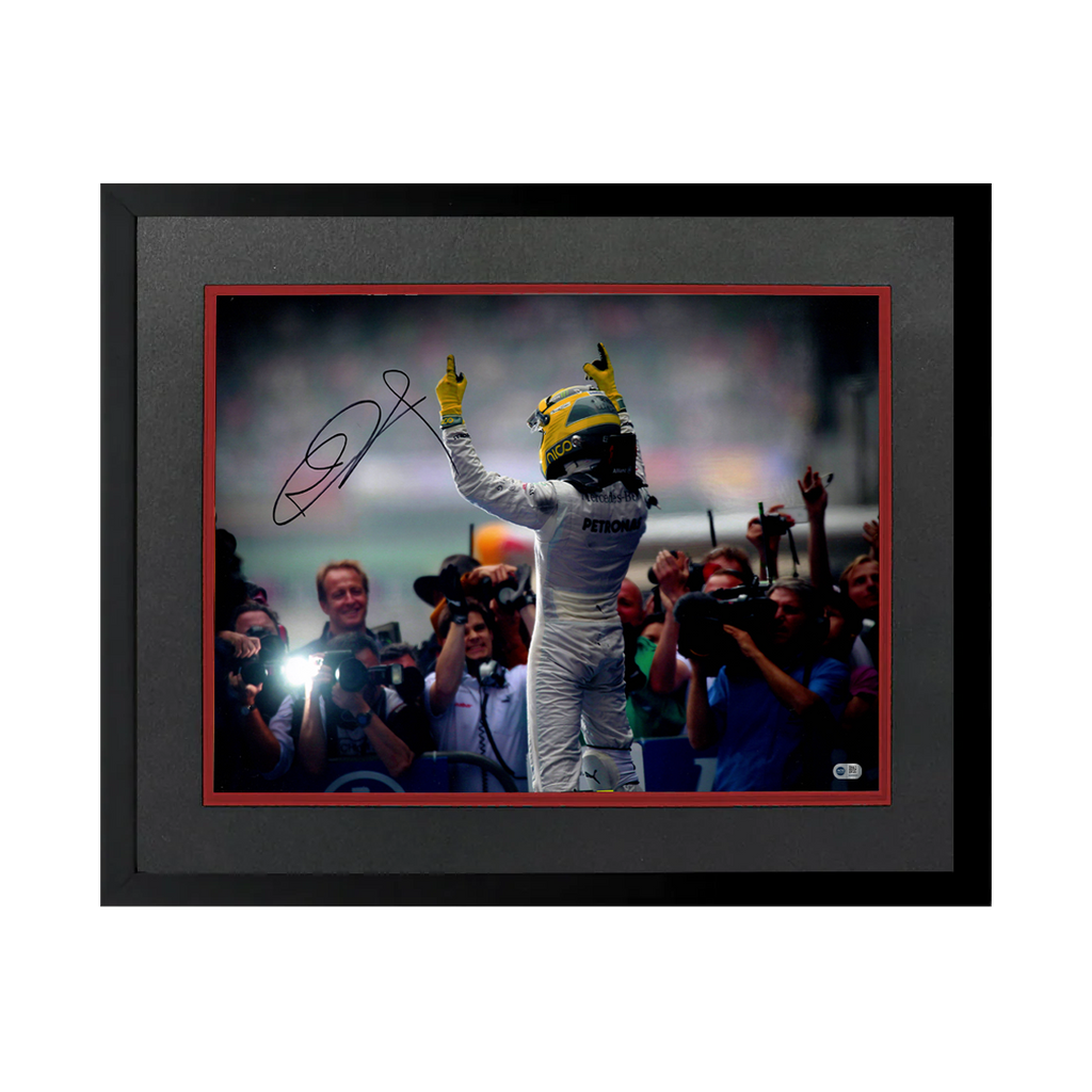 Nico Rosberg Signed 16x12 Image Deluxe Mount Frame (ACG Cert)