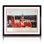 Nobby Stiles & Gary Keane Signed 'When Football Came Home' Deluxe Mount Frame