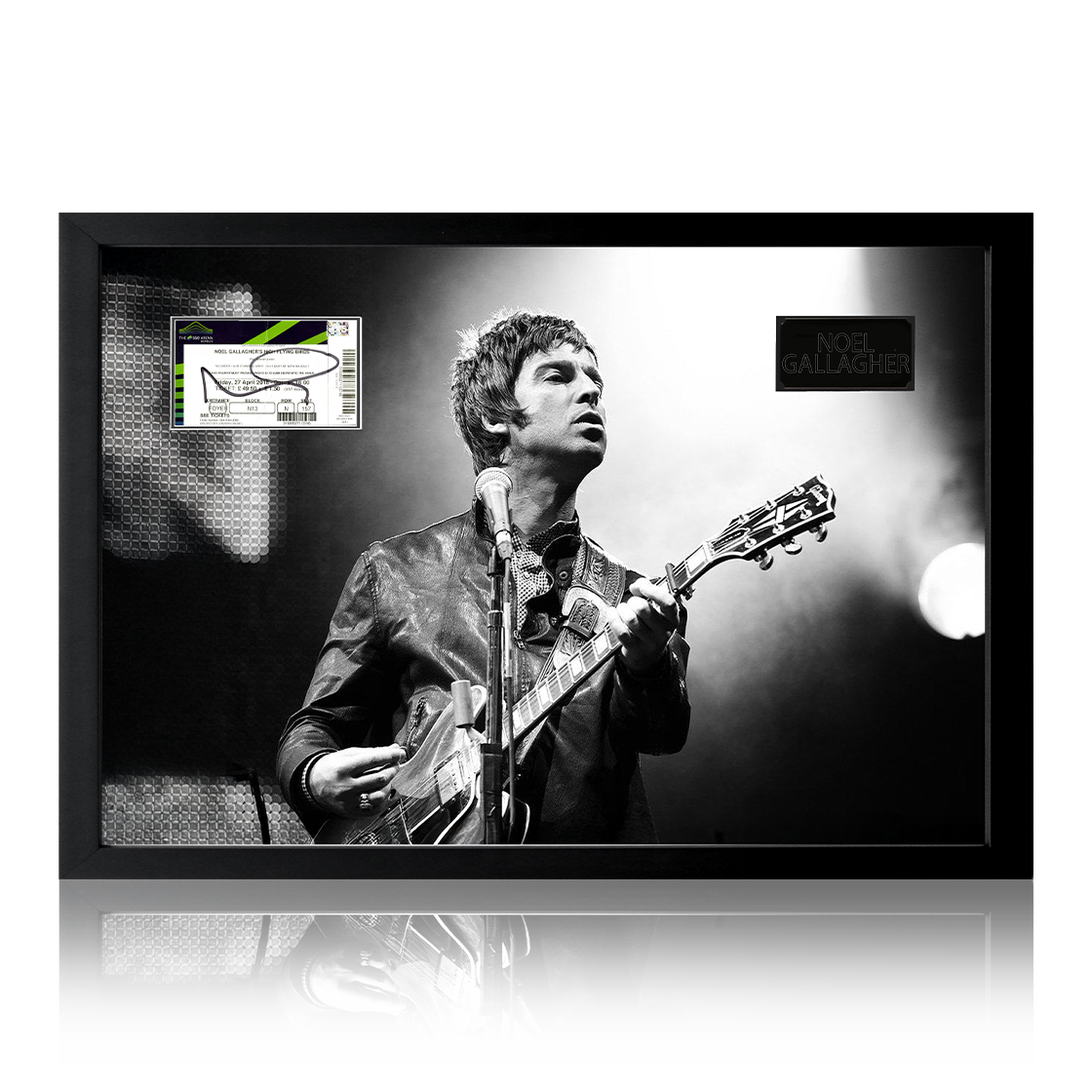 Noel Gallagher Signed High Flying Birds Ticket Iconic Frame (Beckett)