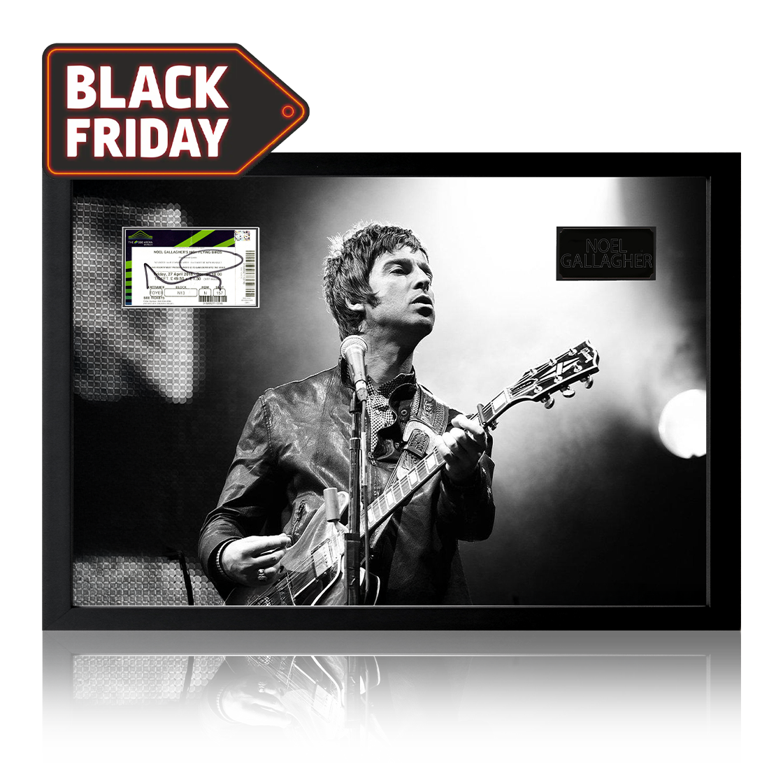 Noel Gallagher Signed High Flying Birds Ticket Iconic Frame (Beckett)