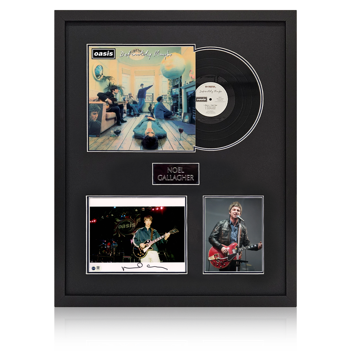 Noel Gallagher Signed 10x8 Image LP Elite Frame (ACG Cert)