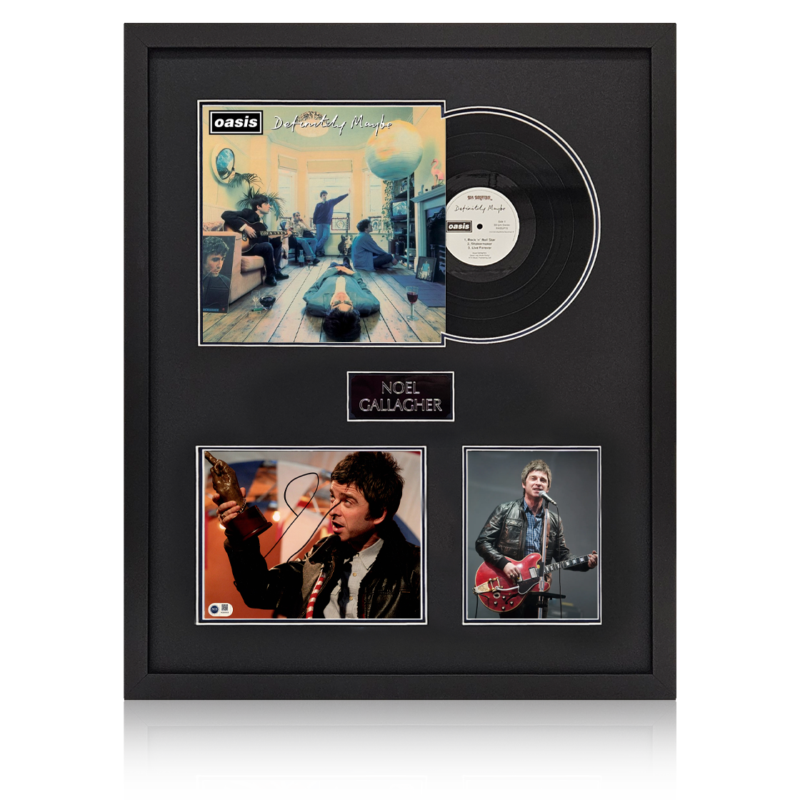 Noel Gallagher Signed 10x8 Image LP Elite Frame (ACG Cert)