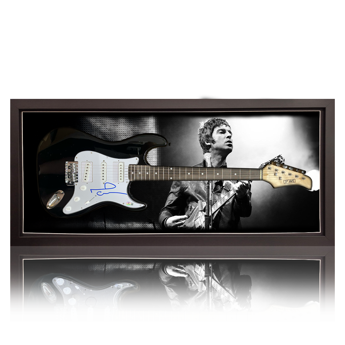 Noel Gallagher Signed Guitar Frame (Beckett)