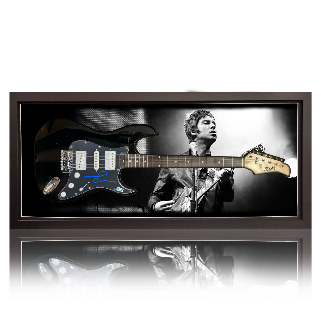 Noel Gallagher Signed Guitar Frame (Beckett)