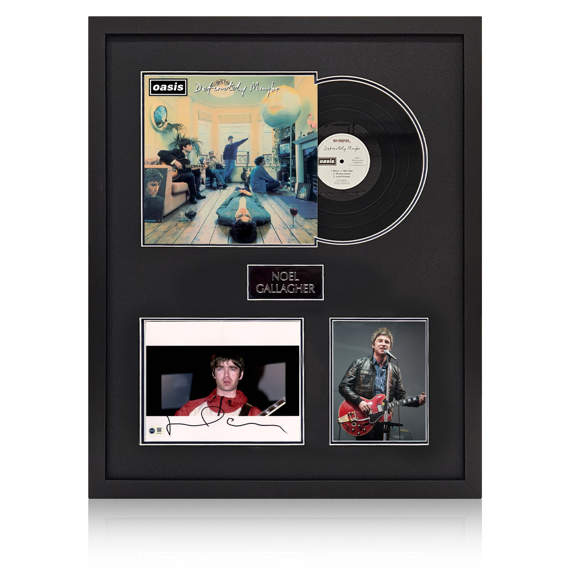 Noel Gallagher Signed 10x8 Image LP Elite Frame (ACG Cert)