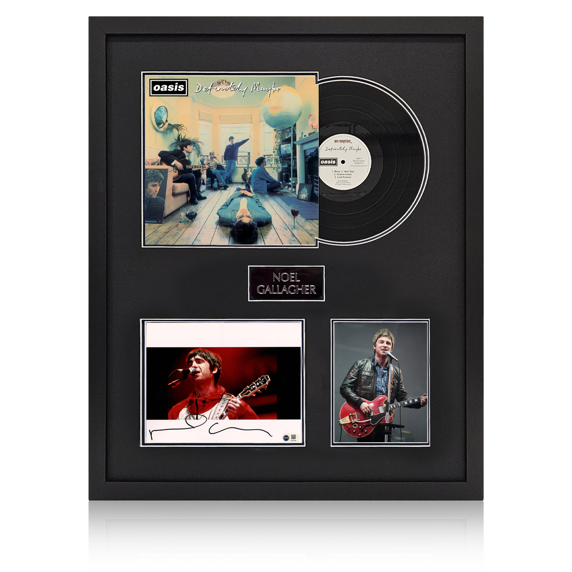 Noel Gallagher Signed 10x8 Image LP Elite Frame (ACG Cert)
