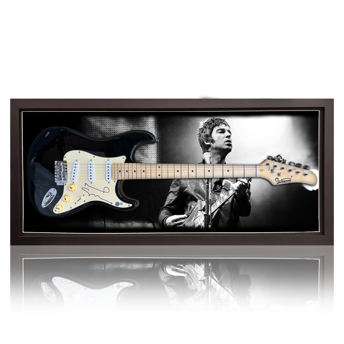 Noel Gallagher Signed Guitar Frame (AFTAL Authentication)