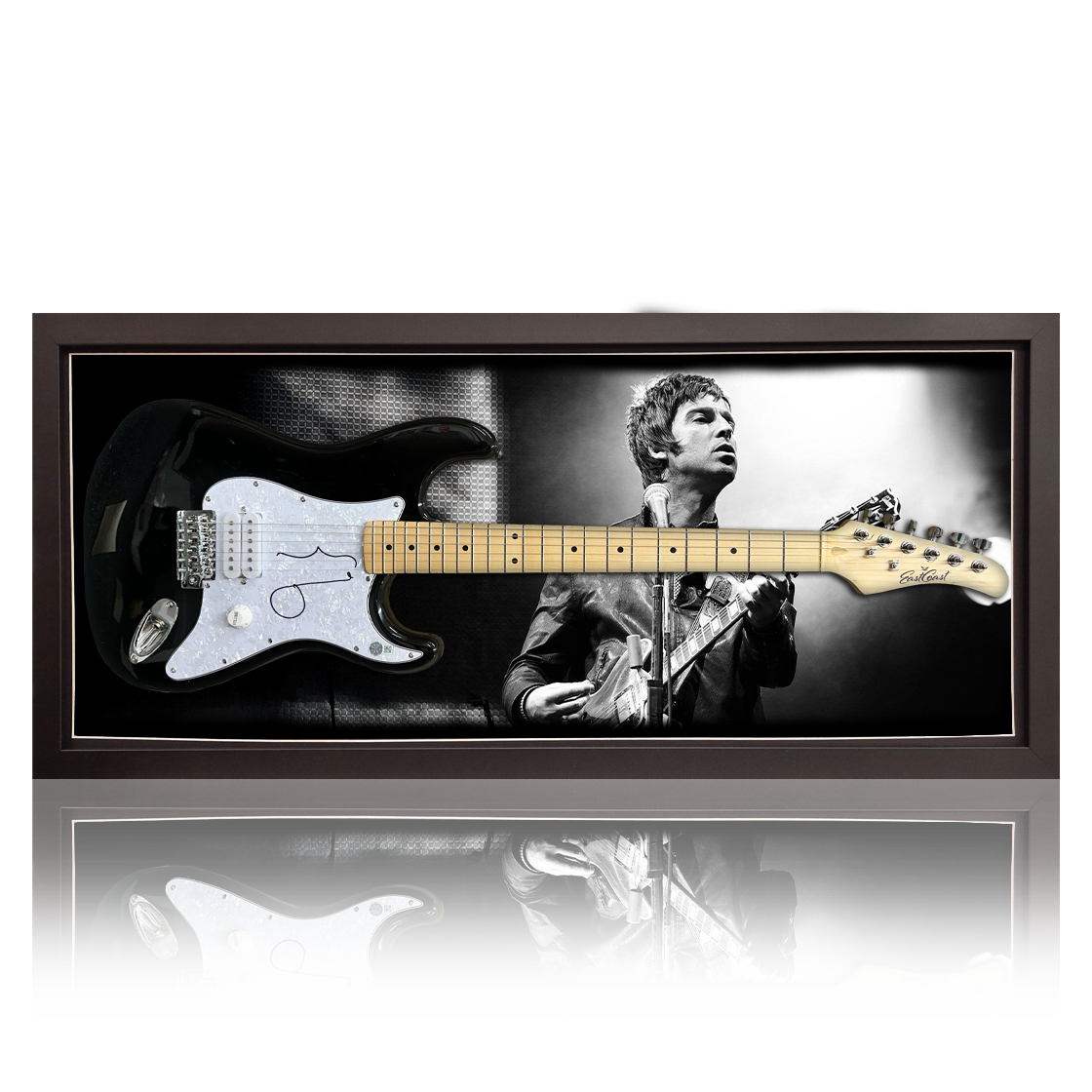 Noel Gallagher Signed Guitar Frame (AFTAL Authentication)