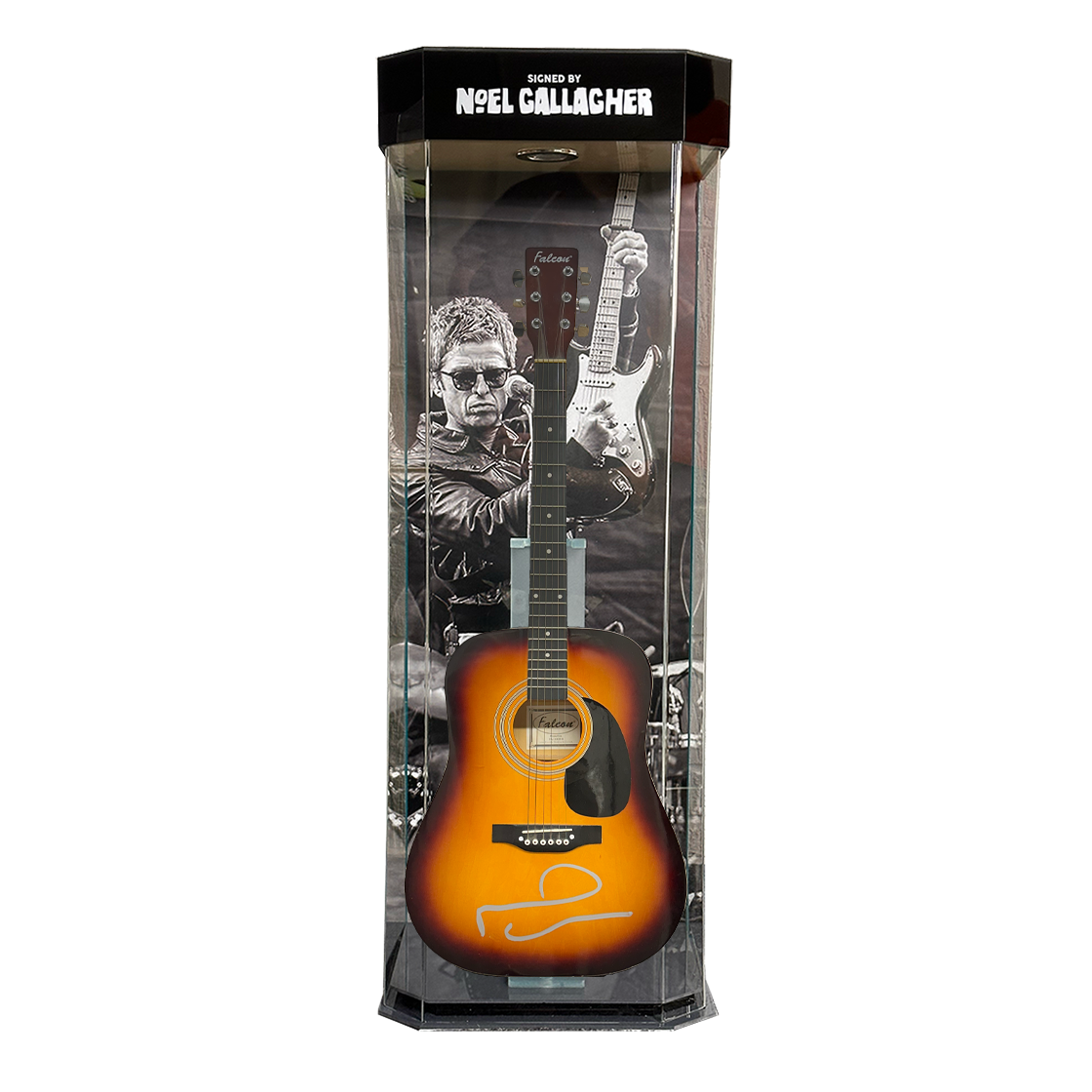 Noel Gallagher Signed Guitar Frame (AFTAL Authentication)