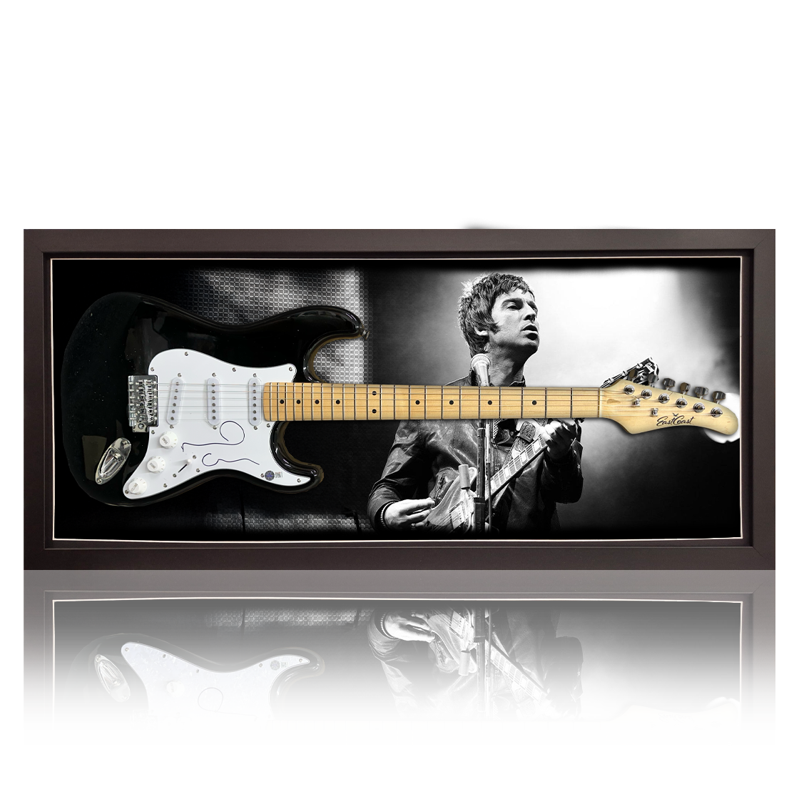 Noel Gallagher Signed Guitar Frame (AFTAL Authentication)