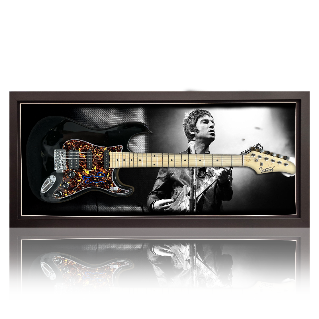 Noel Gallagher Signed Guitar Frame (AFTAL Authentication)