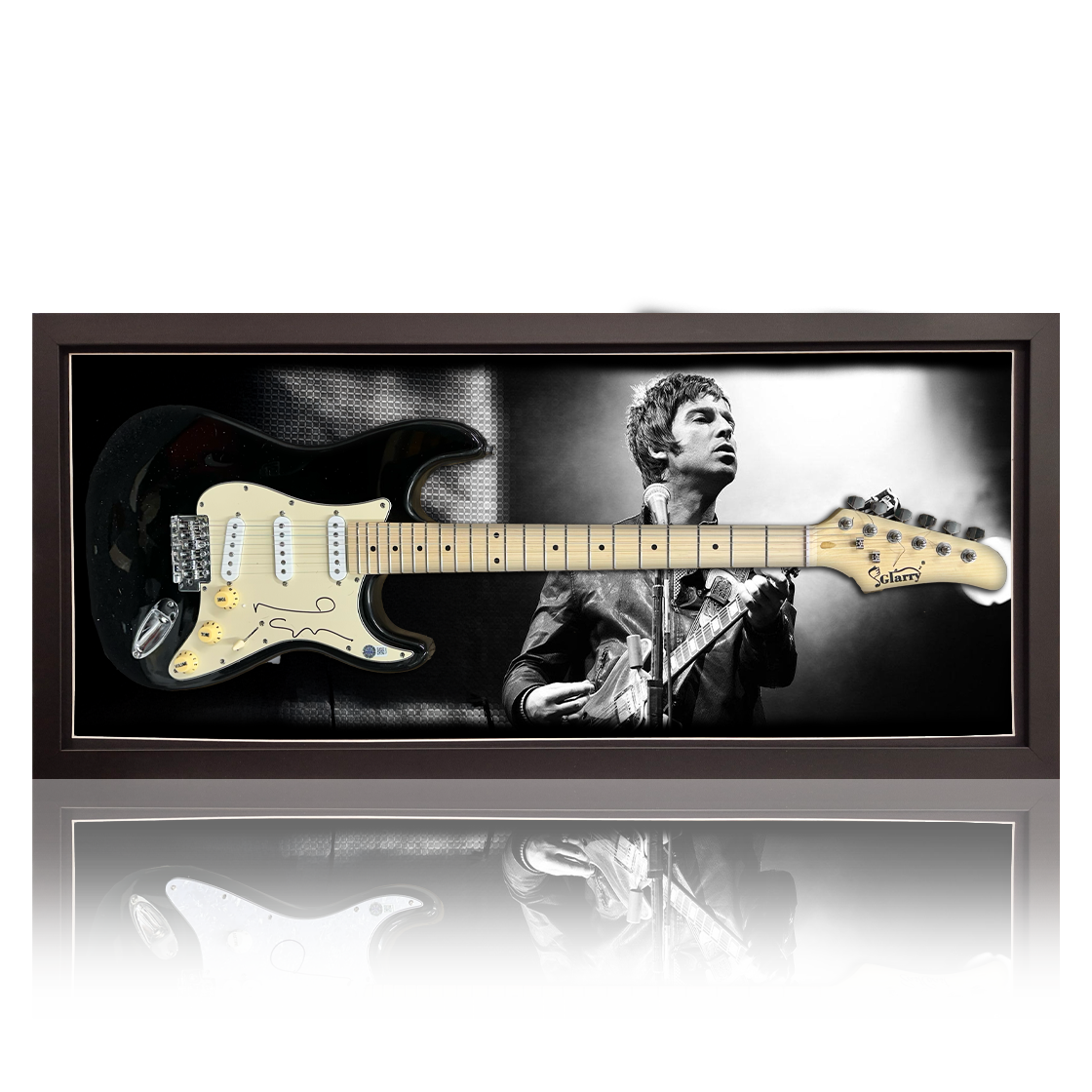 Noel Gallagher Signed Guitar Frame (AFTAL Authentication)