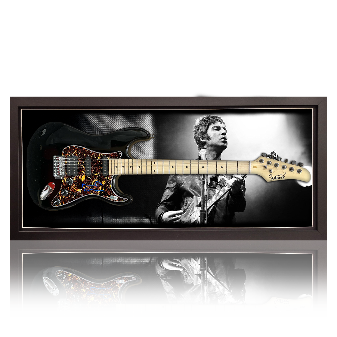 Noel Gallagher Signed Guitar Frame (AFTAL Authentication)