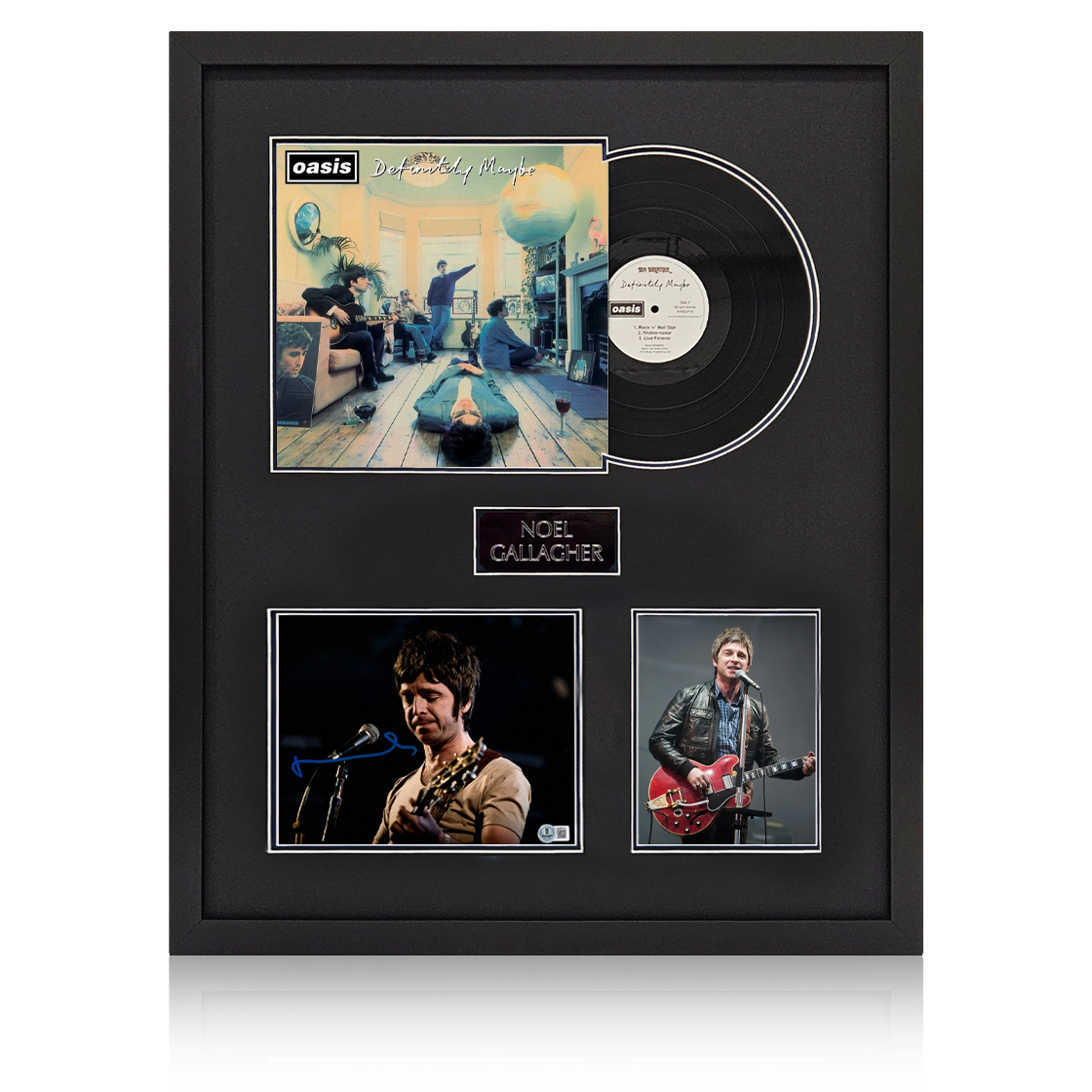 Noel Gallagher Signed 10x8 Image LP Elite Frame (Beckett)