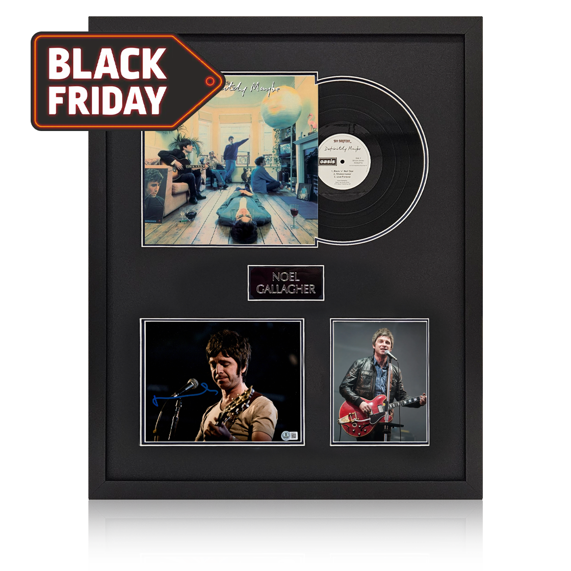 Noel Gallagher Signed 10x8 Image LP Elite Frame (Beckett)
