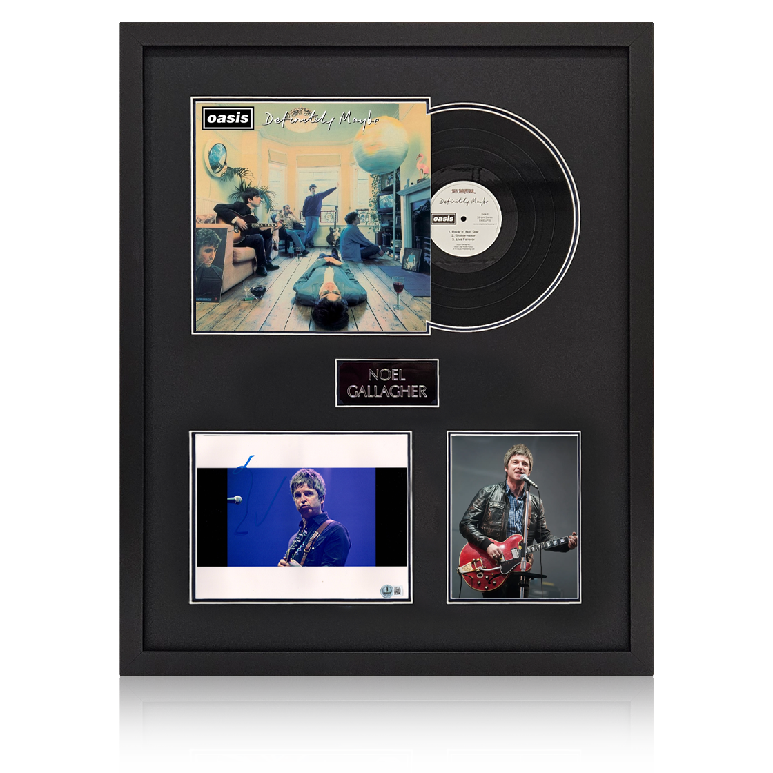 Noel Gallagher Signed 10x8 Image LP Elite Frame (Beckett)