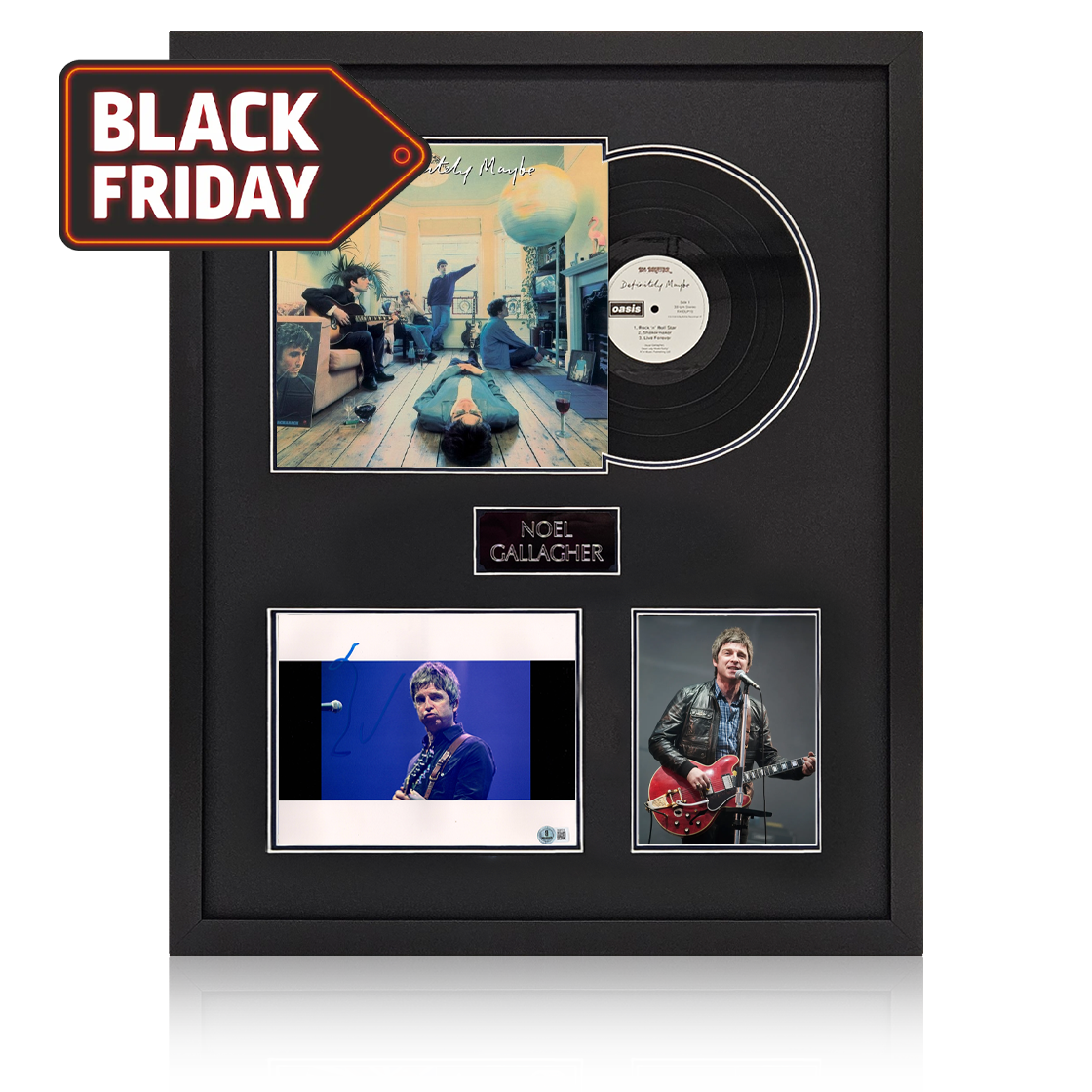 Noel Gallagher Signed 10x8 Image LP Elite Frame (Beckett)