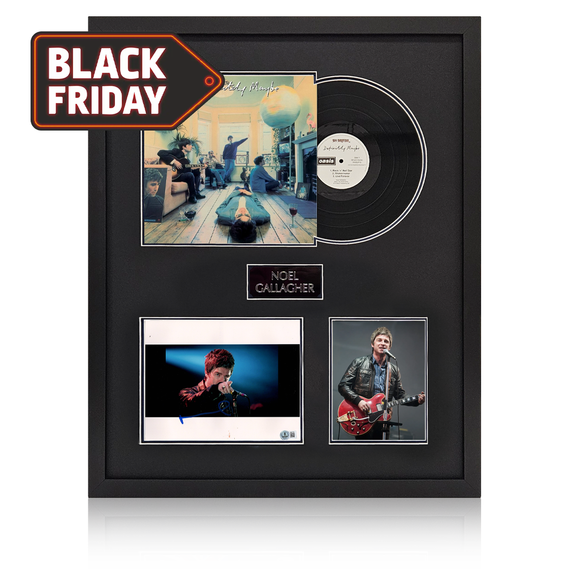 Noel Gallagher Signed 10x8 Image LP Elite Frame (Beckett)