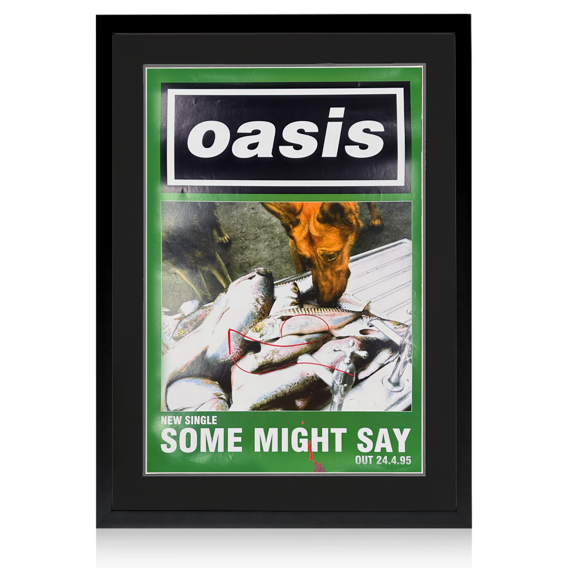 Noel Gallagher Signed Original Oasis Poster Iconic Frame (AFTAL Authentication)