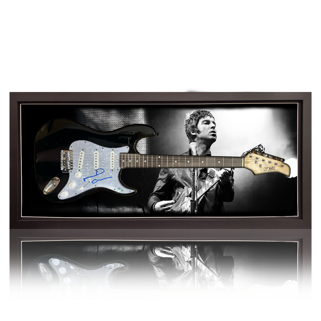 Noel Gallagher Signed Guitar Frame (Beckett)