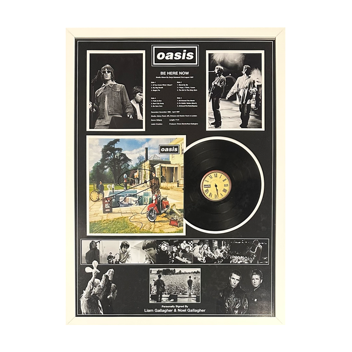 Noel & Liam Gallagher Signed 'Be Here Now' LP Elite Frame (ACG Cert)