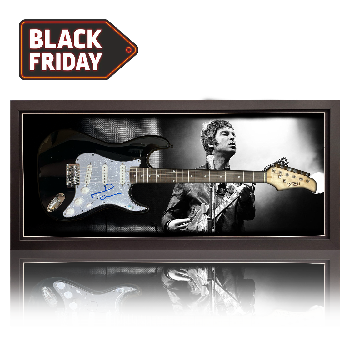 Noel Gallagher Signed Guitar Frame (Beckett)