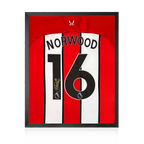 Ollie Norwood Signed Sheffield United 23/24 Shirt Compact Display