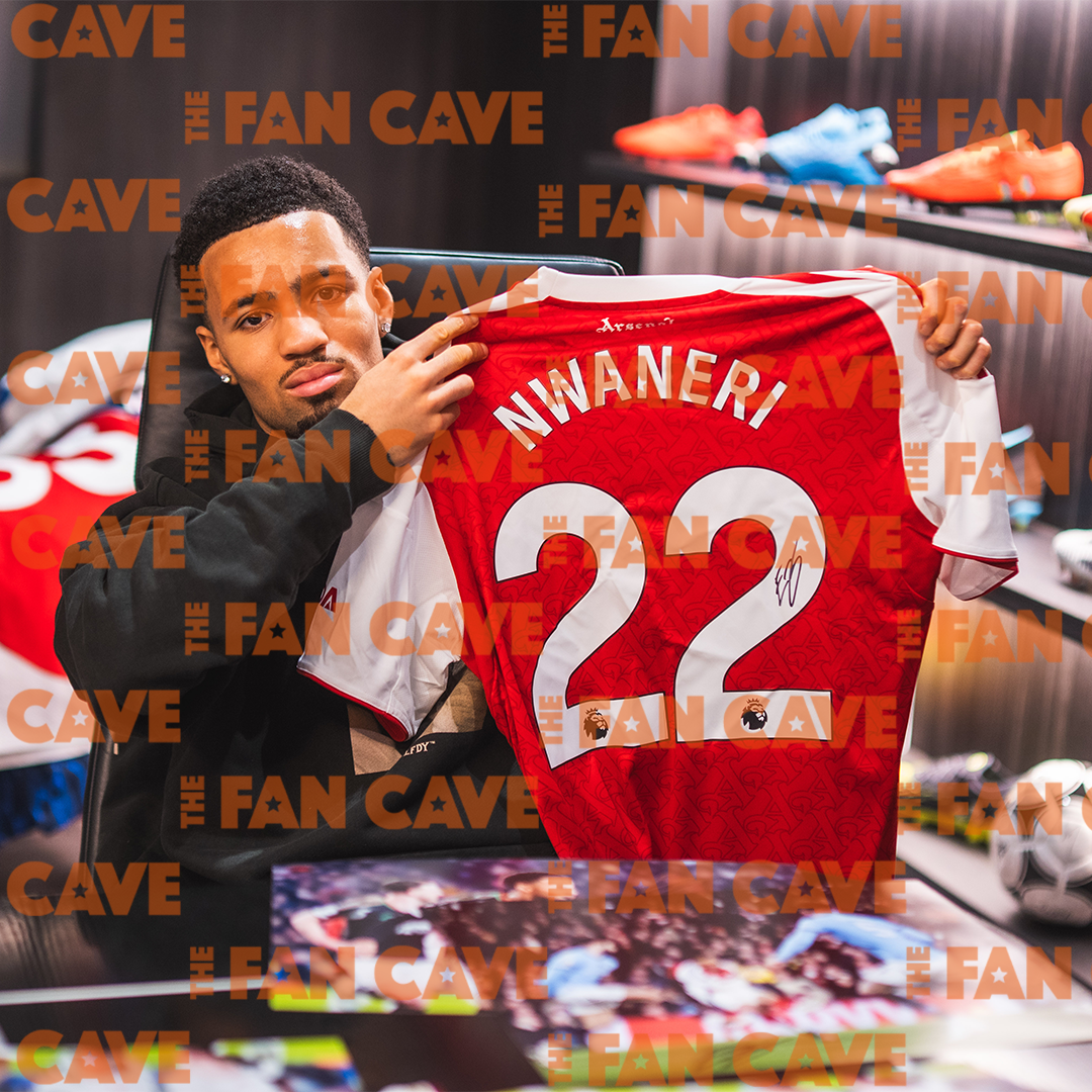 Ethan Nwaneri Signed Arsenal Shirt Elite Frame