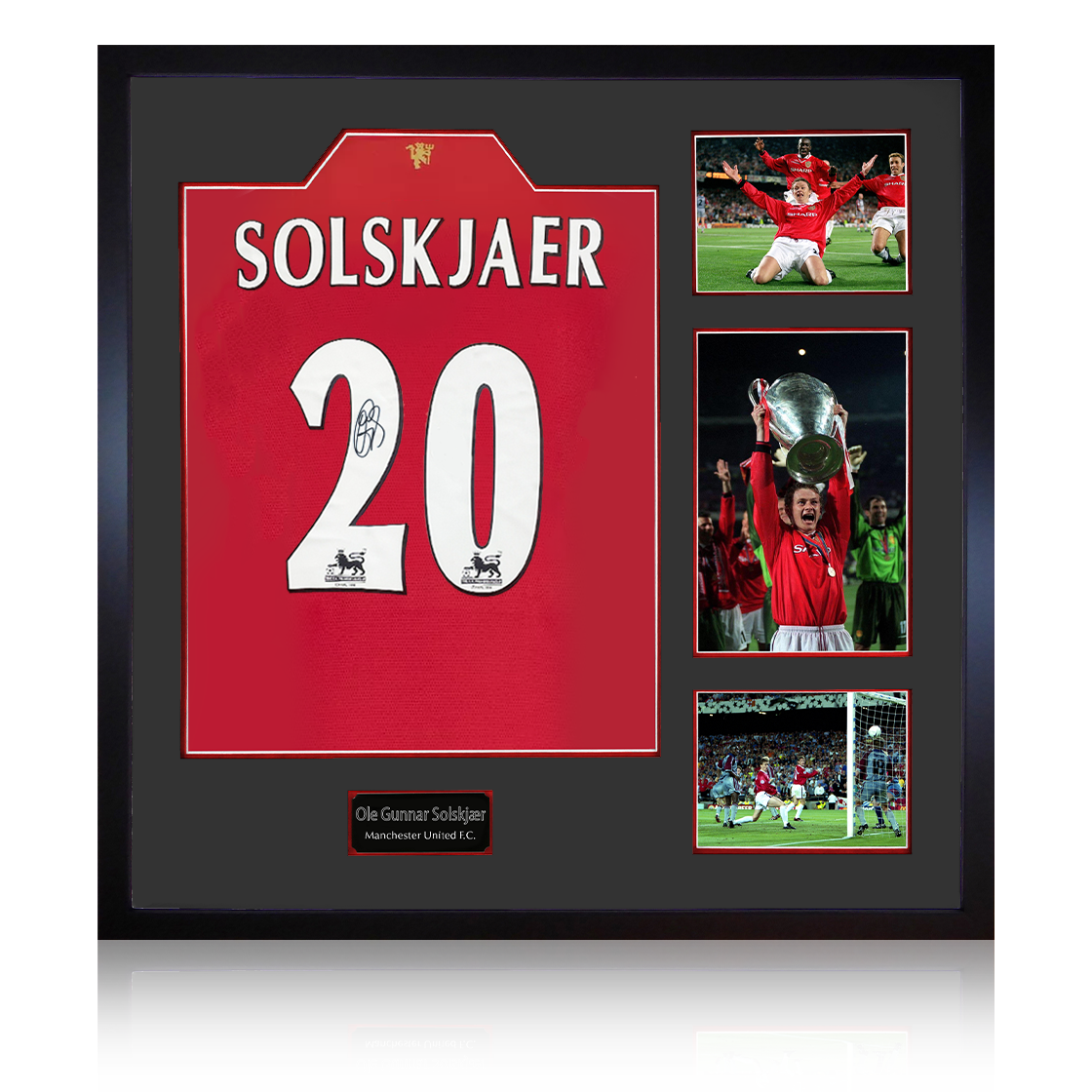 Ole Gunnar Solskjær Signed Manchester United Shirt Elite Frame (ACG Cert)