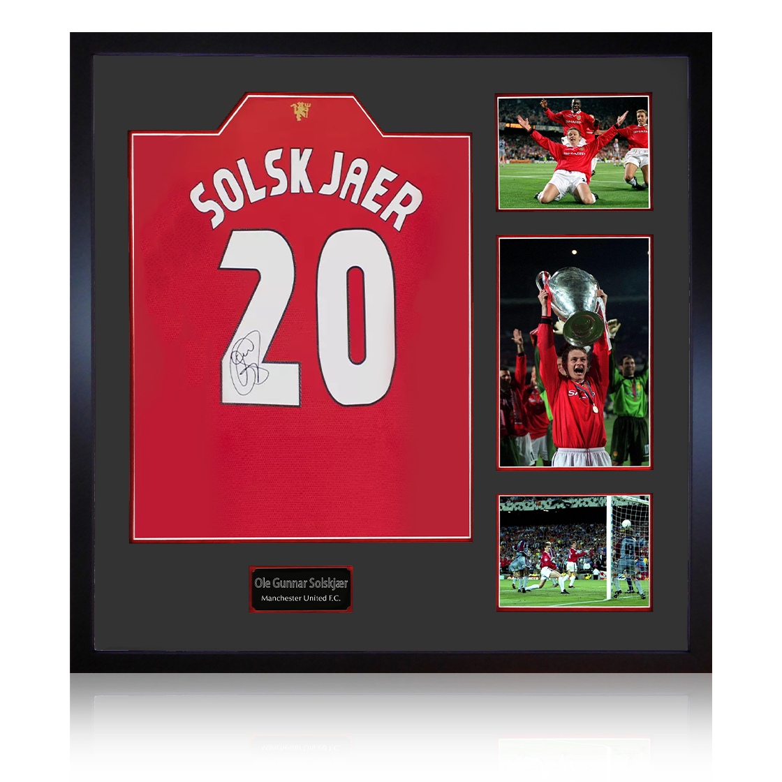 Ole Gunnar Solskjær Signed Manchester United Shirt Elite Frame (ACG Cert)