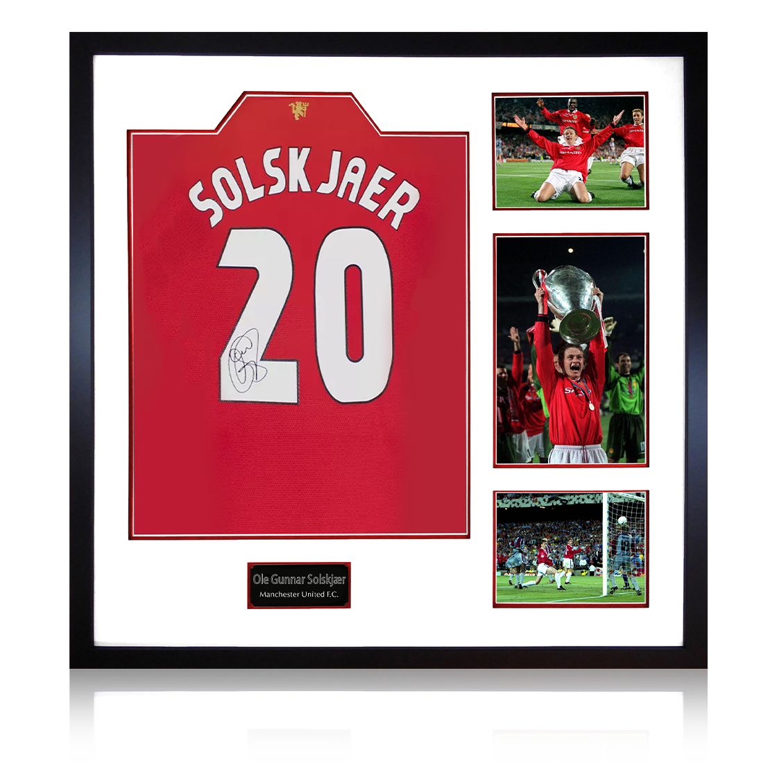Ole Gunnar Solskjær Signed Manchester United Shirt Elite Frame (ACG Cert)