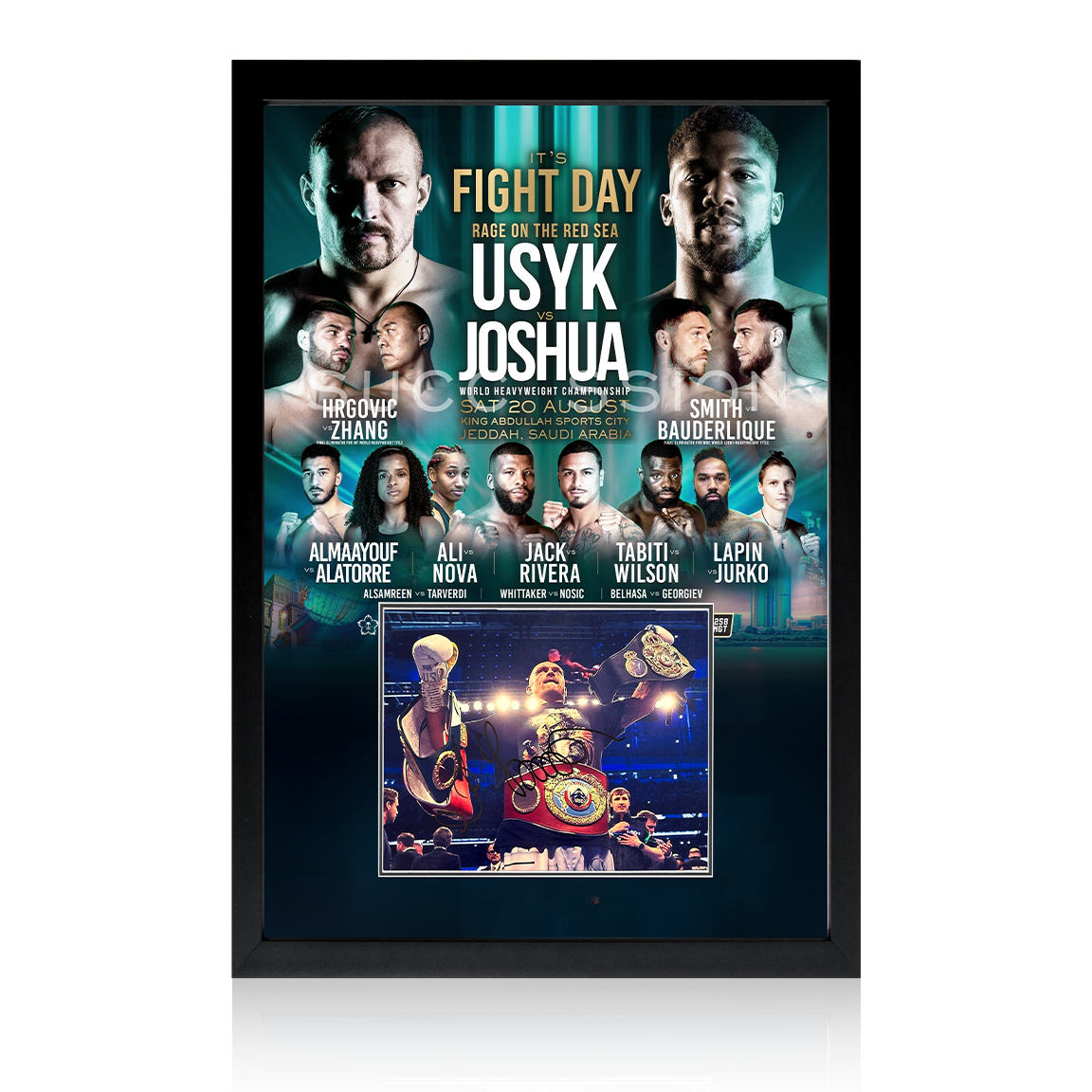 Oleksandr Usyk vs Joshua II Signed Iconic Frame