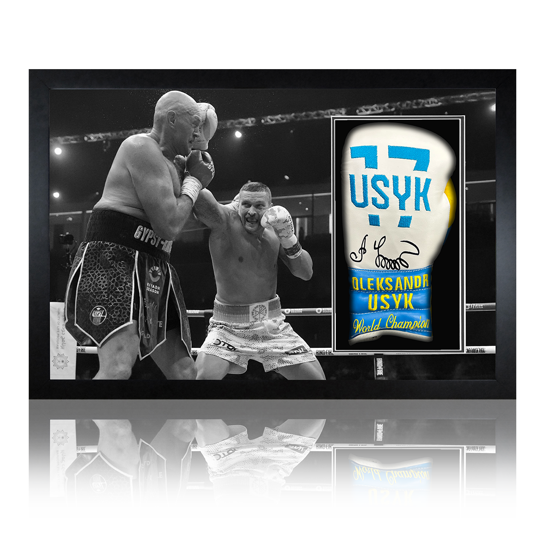 Oleksandr Usyk Signed Glove Iconic Frame