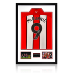Oli McBurnie Signed Sheffield United Home Shirt Premium Frame